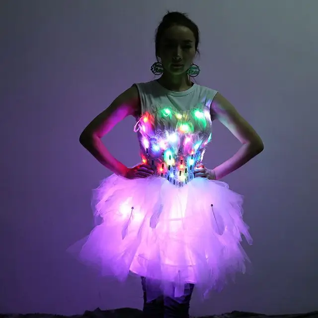 Ohlees Y Women Bridal Shine Light Up Luminous Clothes Led Costume Ohlees Y Women Bridal Shine Light Up Luminous Clothes Led Costume Ballet Tutu Dresses For