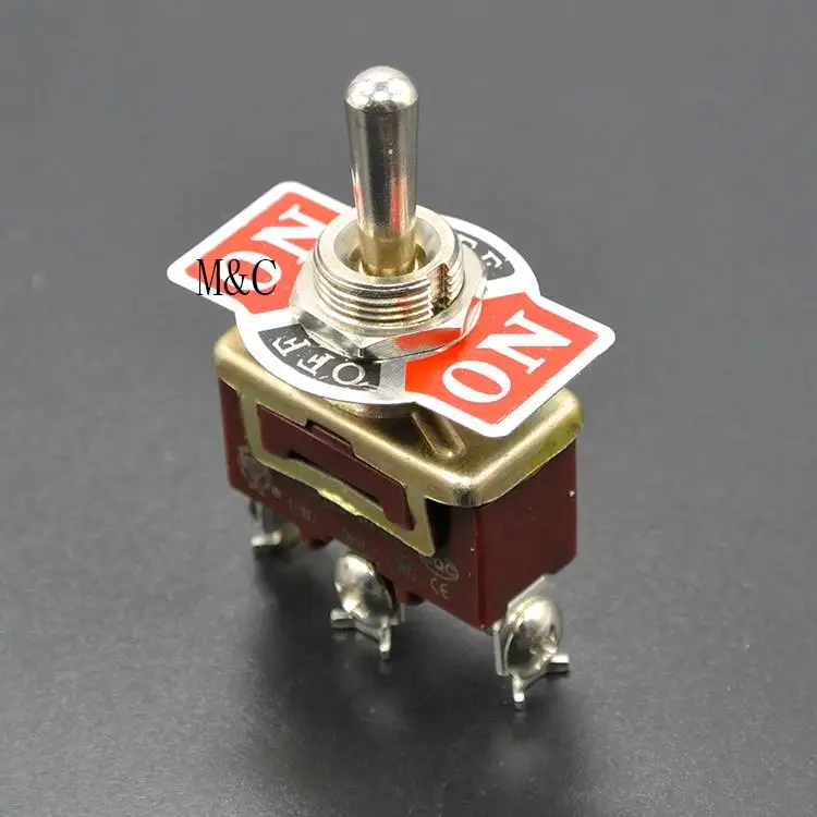 2pcs Silver Contacts high quality 3 screw Momentary Toggle Switch 3 Pin