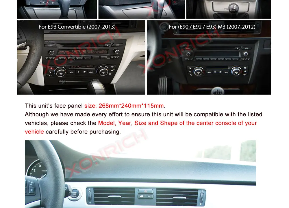 Discount Xonrich Android 9.0 System Car Radio GPS Navigation Stereo For BMW E90 Sedan 2005-2012 E91 E92 E93 2G+32G Autoradio DVR OBD2 DSP 10