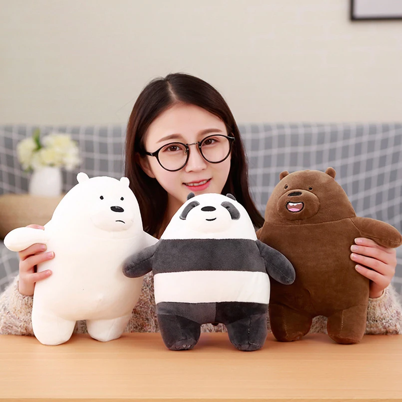 30cm Kawaii We  Bare  Bears  Plush Toy  Cartoon Bear  Stuffed 