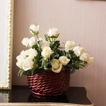 

Innovative Wicker Flower Basket Gardeners Insert Flower Pot Rural Handmade Crafts For Hotels Offices Home Gardening