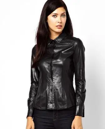 Free Shipping Fall Winter Black Women's Slim cut Faux