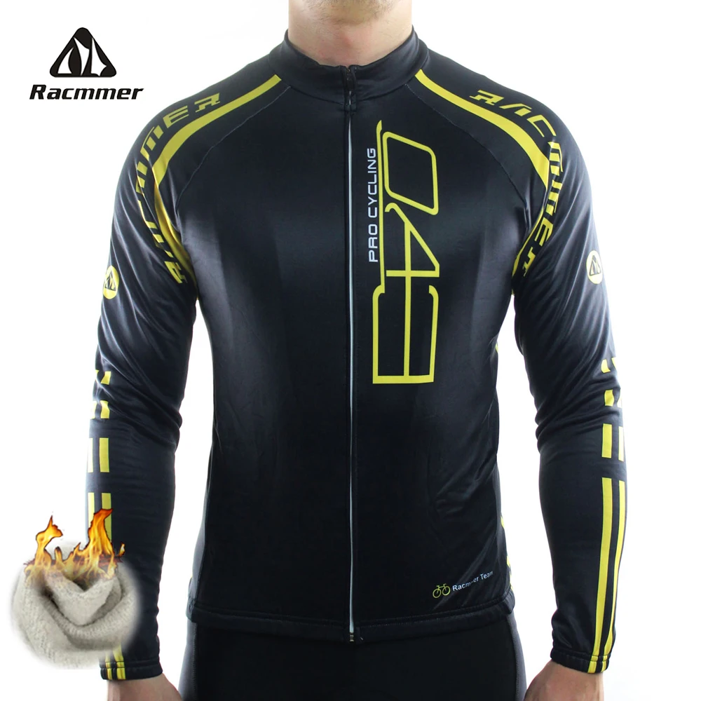 online Racmmer 2018 Camisa de Ciclismo de Inverno Longo Bicicleta Velo Térmico Roupa De Ciclismo Mtb Vestuário # ZR 18 Invierno Hombre Ropa