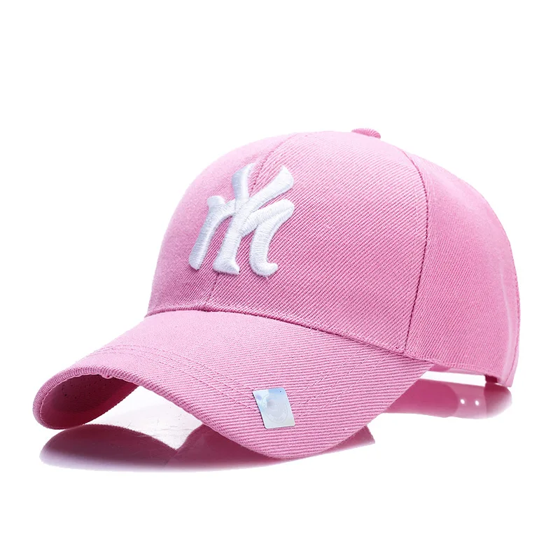 Новая бейсболка с вышивкой NY, бейсболка, кепка для папы, Женская и мужская Кепка в стиле хип-хоп, высокое качество, Регулируемая Кепка Gorras NY Casquette - Цвет: Pink