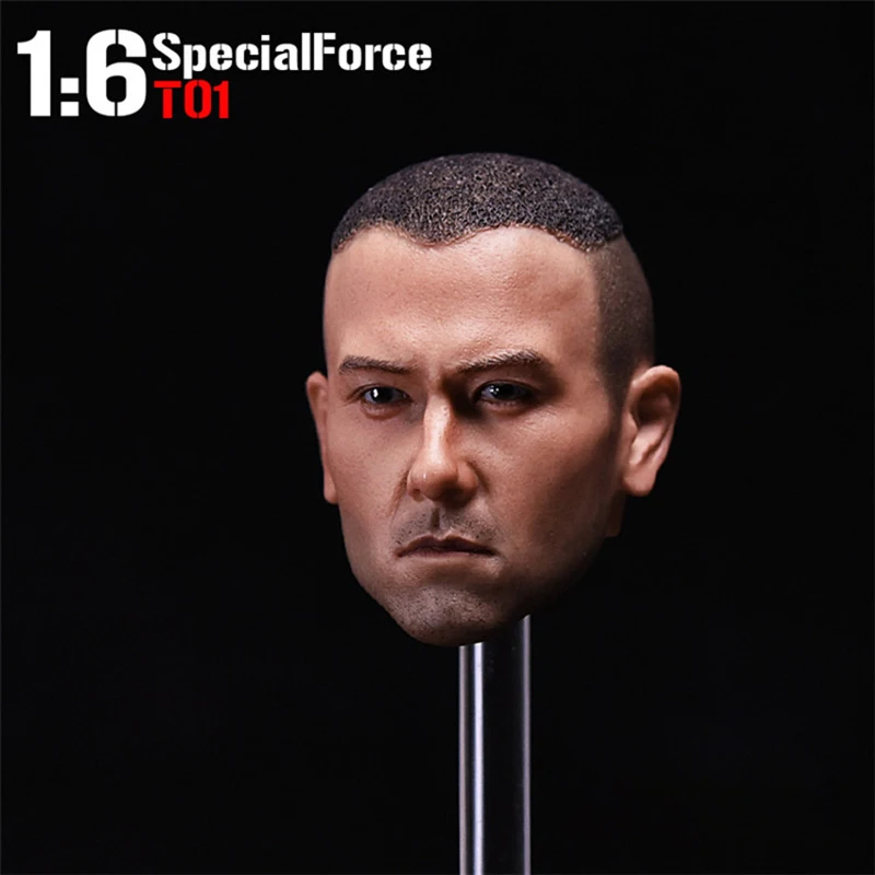 

1/6 Scale military soldier accessories Asia Male Head Sculpt Special Force T01 Peng Yuyan For 12inch Action Figure Body Toy doll