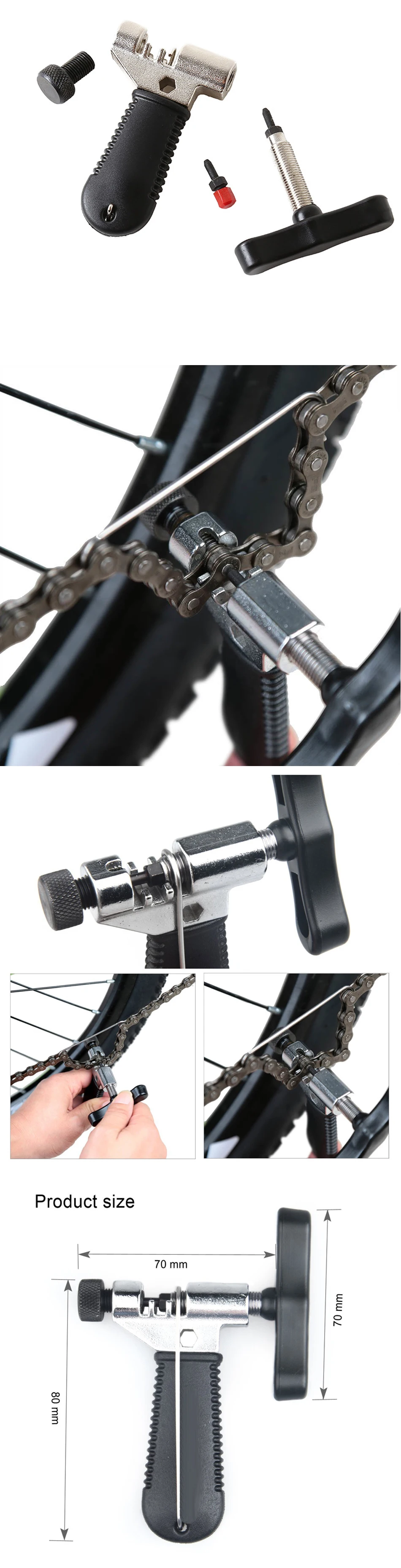 Ножницы для обрезки цепей из углеродистой стали, портативный разветвитель цепи, резак, инструмент для ручного ремонта велосипеда, инструмент для удаления штыря, набор инструментов для велосипеда