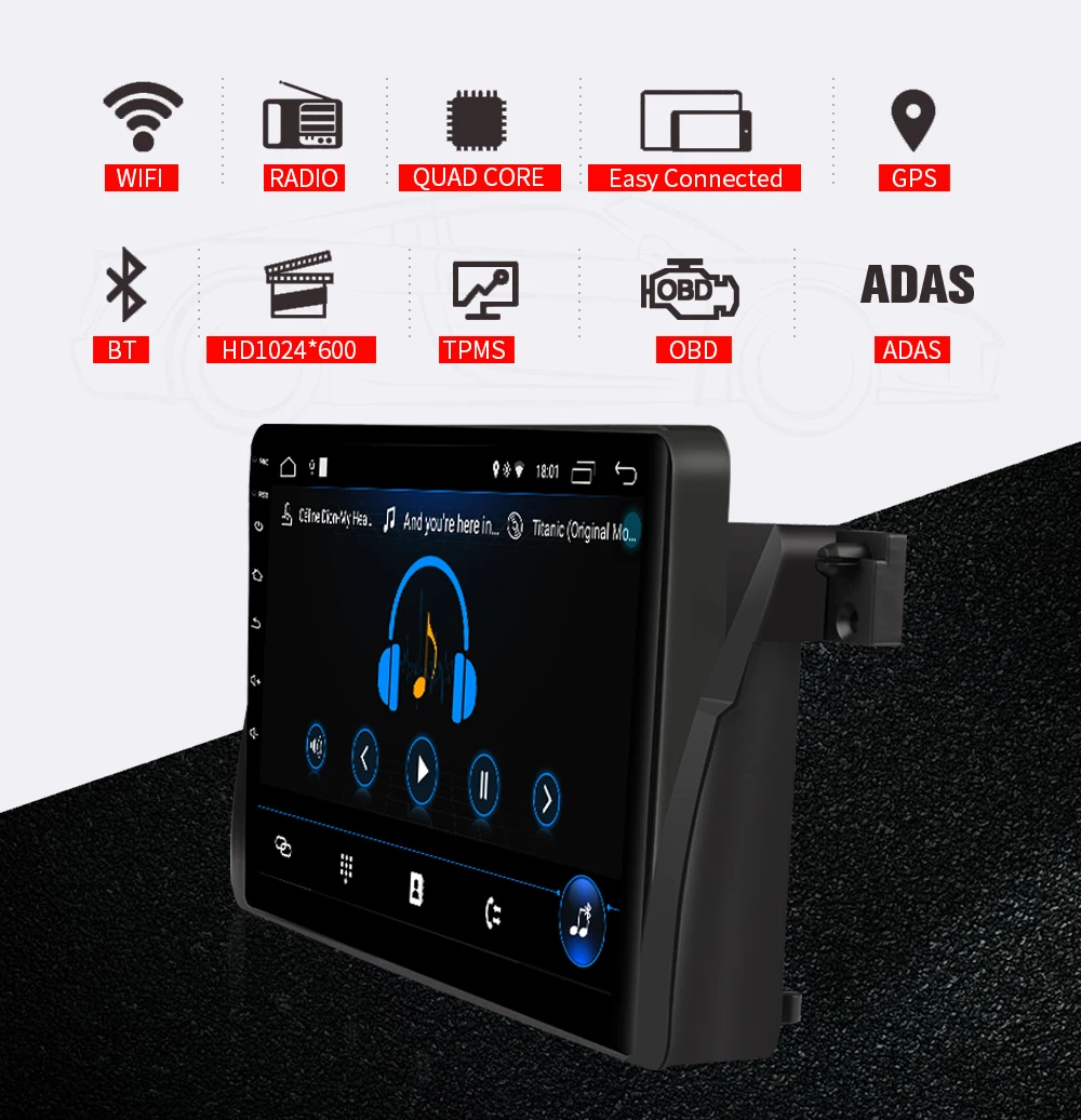 Cheap Kapud  Car Multimedia Player Android 9.0 No DVD Stereo System GPS  Wifi BT SWC Quad Core for BMW E46/M3/Rover 75/MG ZT/3 Series 1