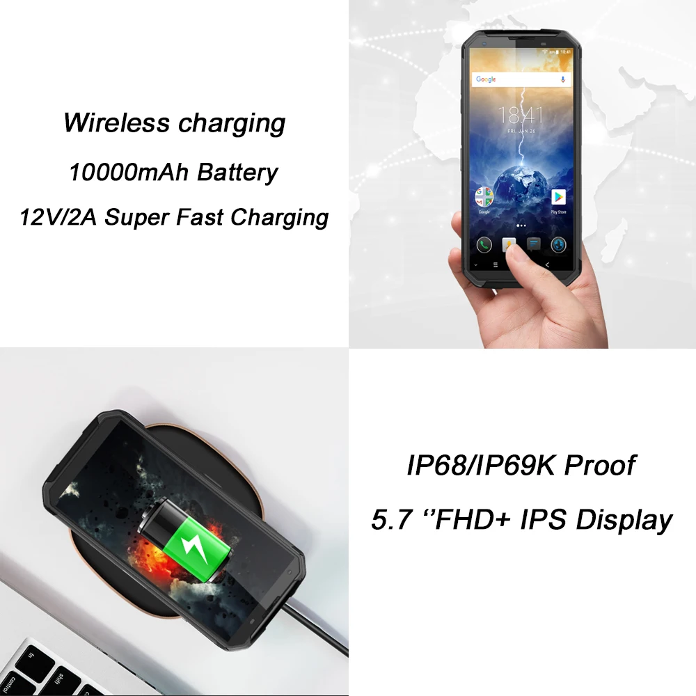 BLACKVIEW BV9500 Plus 10000 мАч IP68 водонепроницаемый смартфон Helio P70 Восьмиядерный 5 7 дюйма 18:9