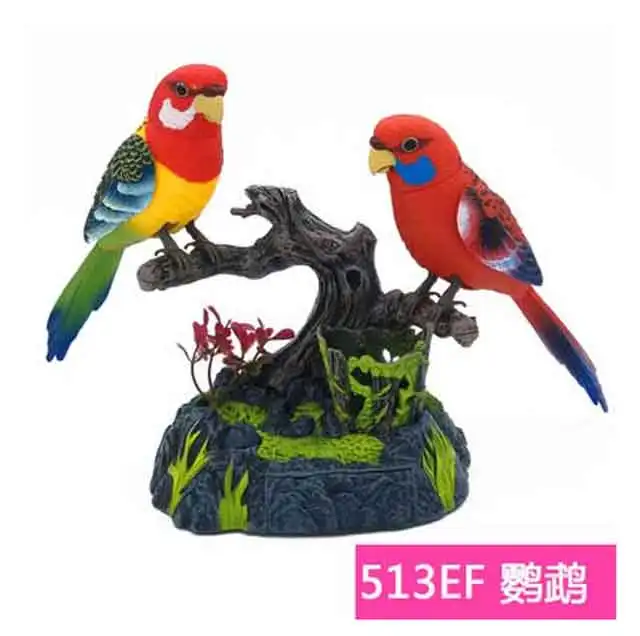 Pet Bird Toy Talking Bird Family Pet Bird Pet Bird Cage Electric Voice Control for Children's Birthday Gifts 8