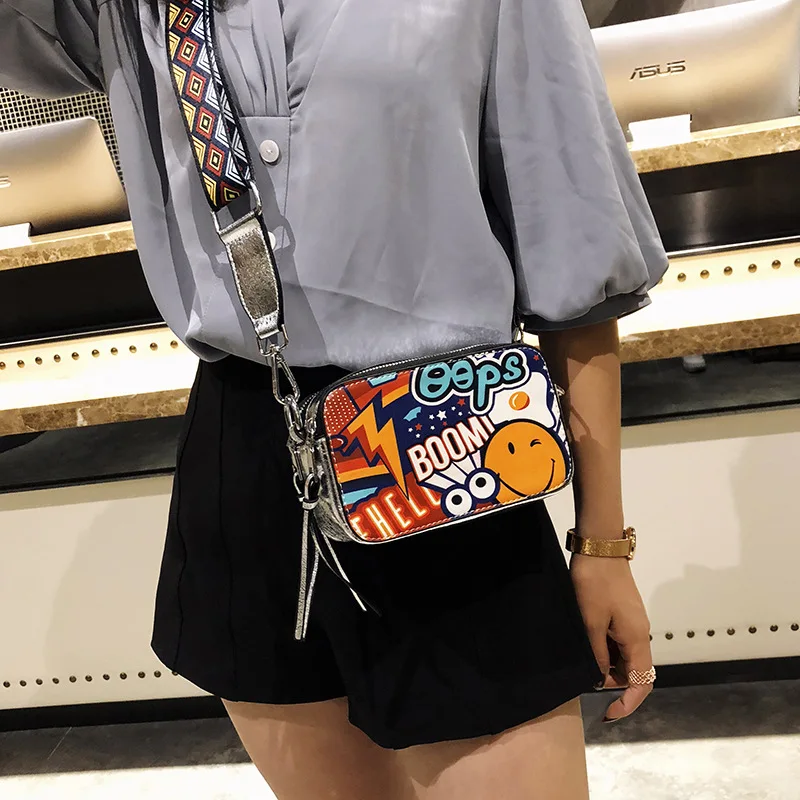 

Girls Handbag Fashion Women Brand Design Small Square Shoulder Bag PU Composite Messenger Bags New Female Handbags