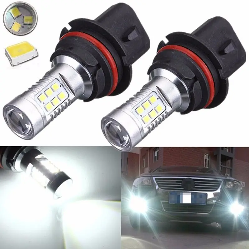 2X HID White 9004 HB1 Headlight Low Beam Headlamp 21W 2835 LED Bulb