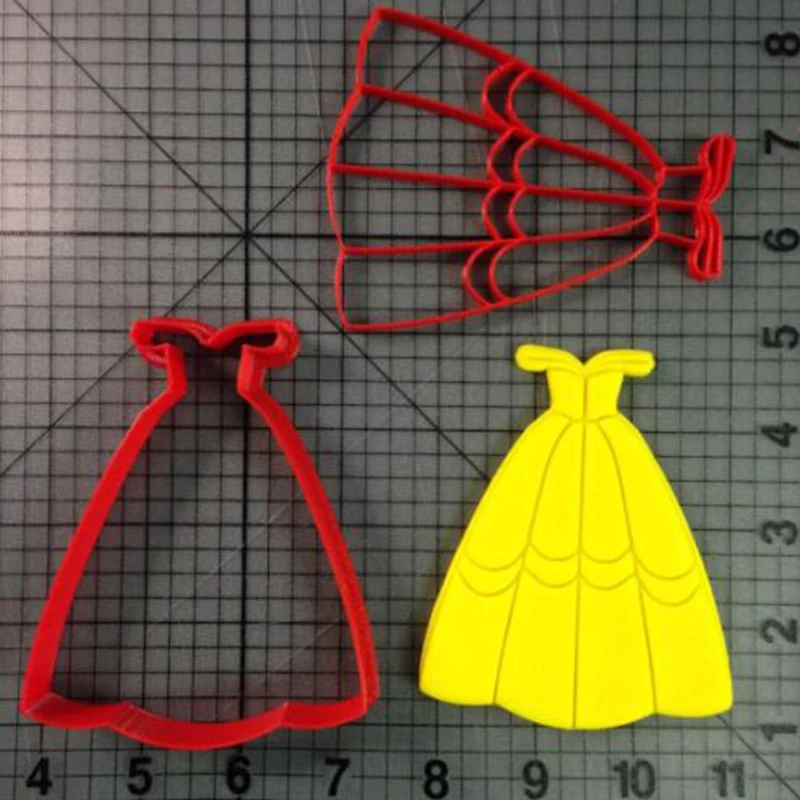 

Dress Custom Made 3D Printed Fondant Cupcake Cutter Top Cake Decorating Tools Cookie Cutter Set for Cake Biscuit Mold