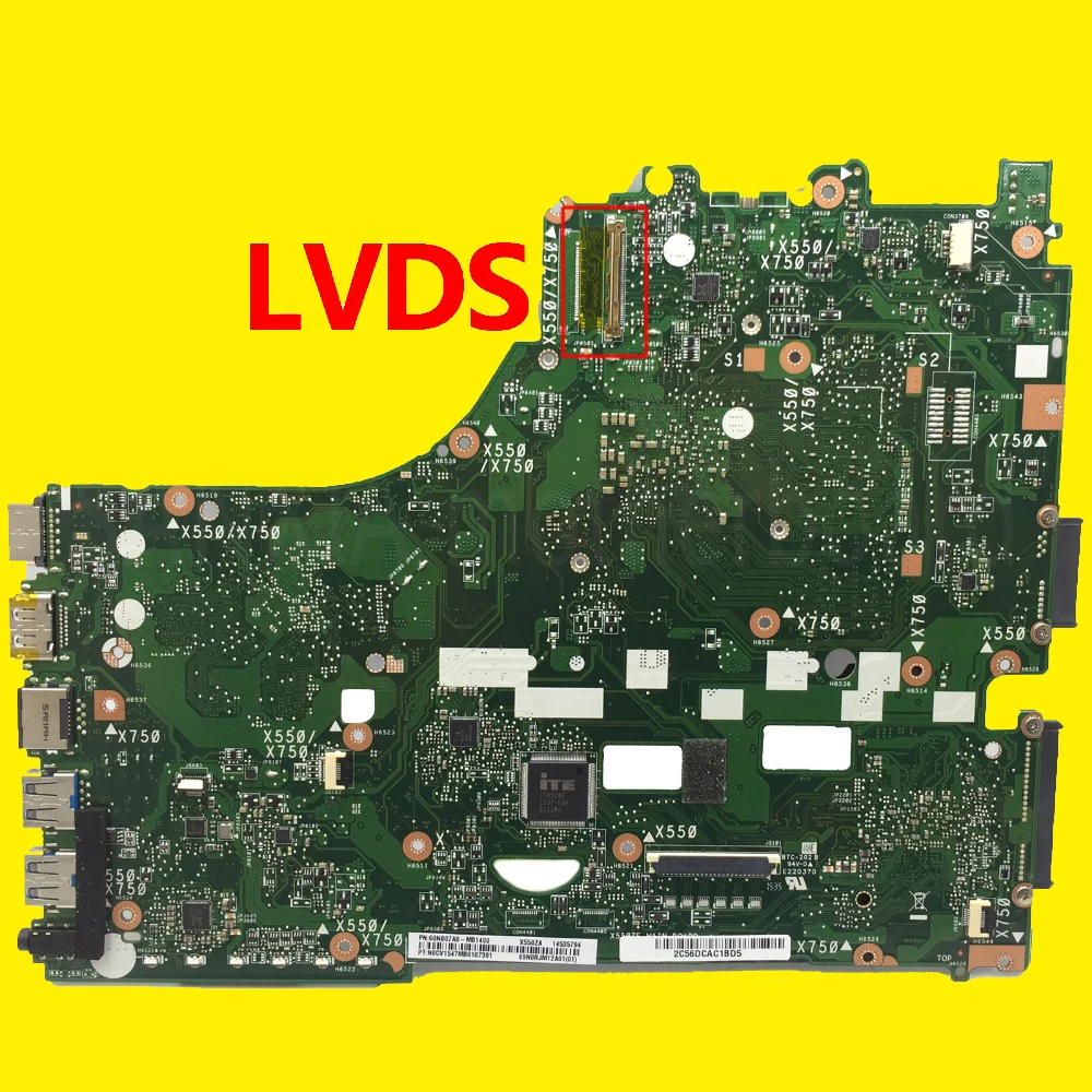  X550ZE Motherboard A10-7400U LVDS For ASUS X550ZE X550Z K550Z laptop Motherboard X550ZE Mainboard X