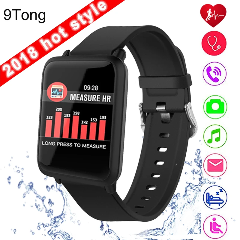

9Tong Bluetooth Smart Watch Big Screen Blood Perssure Waterproof Smart Watches for men women for Android IOS PK Amazift bip #C0