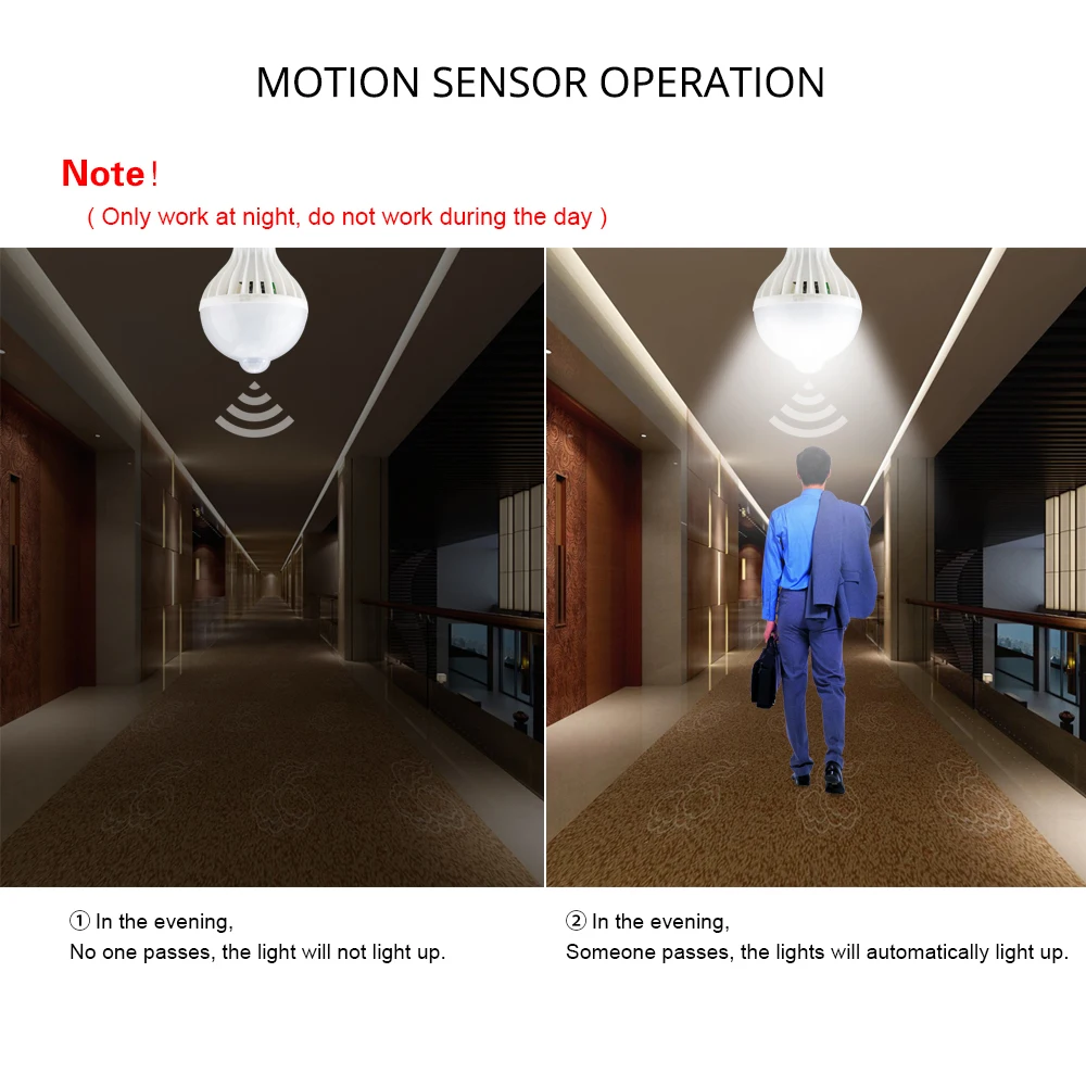 KARWEN AC 85-265V умный звук/PIR датчик движения Bombillas светодиодный светильник E27 3 Вт 5 Вт 7 Вт 9 Вт 12 Вт Индукционная лампа светильник для Лестницы прихожей