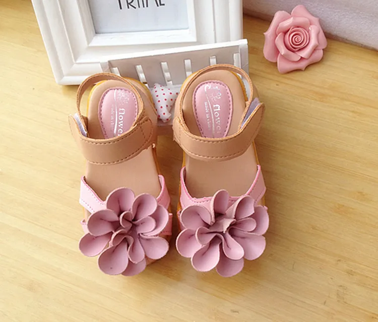 Летний стиль детская обувь для девочек сандалии с цветочным узором для девочек туфли принцессы для маленьких девочек обувь для детей детские сандалии
