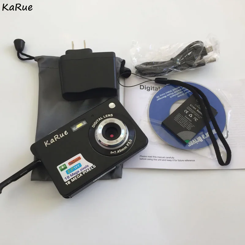 KaRue Высокое качество Портативный 18MP 720 P Мини Цифровая камера 8x цифровой зум фоторамка 2,7 дюймов экран 5MP CMOS цифровое видео