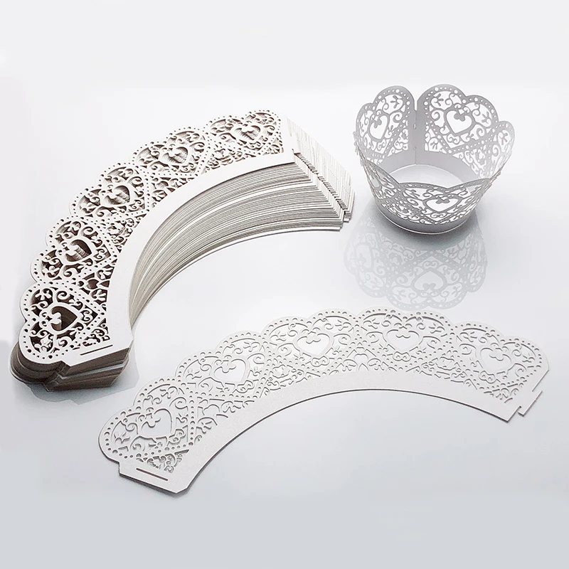 50pcs Little Vine Lace Laser Cupcake Wrapper Paper Liners Hollow Baking Cups 50pcs Little Vine Lace Laser Cupcake Wrapper Paper Liners Hollow Baking Cups