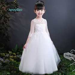 JaneyGao/длинные платья с цветочным узором для девочек на свадебную вечеринку для подростков, торжественное платье, Детские вечерние платья