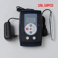 Цифровой Постоянный макияж машина комплект высокого качества ручка для татуажа бровей+ 10 шт. 1RL иглы ЖК-питания