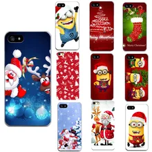 Merry Christmas For Apple Iphone 7 7Plus 6 6S 5 5S SE 4 4S Cases Soft Santa Claus Print Phone Bags For Iphone 7 6 Cases