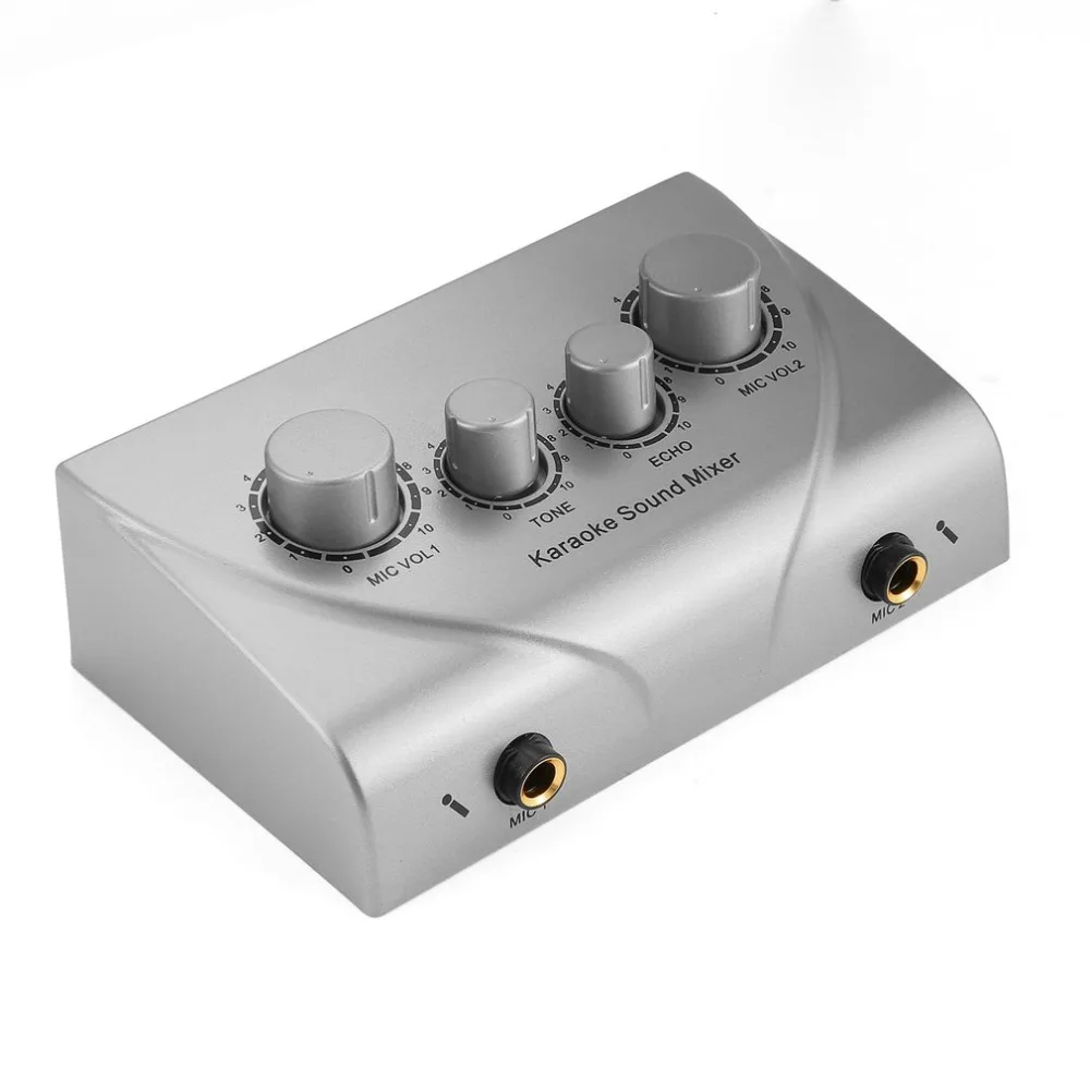 Звук Караоке миксер профессиональная аудиосистема портативный мини цифровой аудио звук караоке машина эхо-смеситель система