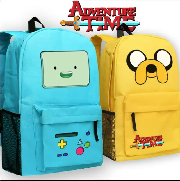 

Anime Finn and Jake Adventure Time BMO Emoji Printing School Bags for Teenagers Backpacks Girls Mochila Feminina Women Backpack
