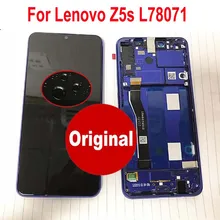 100% testado trabalhando sensor de vidro original para lenovo z5s l78071 display lcd tela do painel toque digitador assembléia com quadro