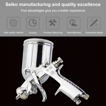 Аэрограф Краски пистолет-распылитель 400cc чашка пистолет-распылитель W-101 ручной воздушный пистолет-распылитель 0,8/1,0/1,3/1,5/1,8 мм HVLP автомобиля Краски ing пистолет