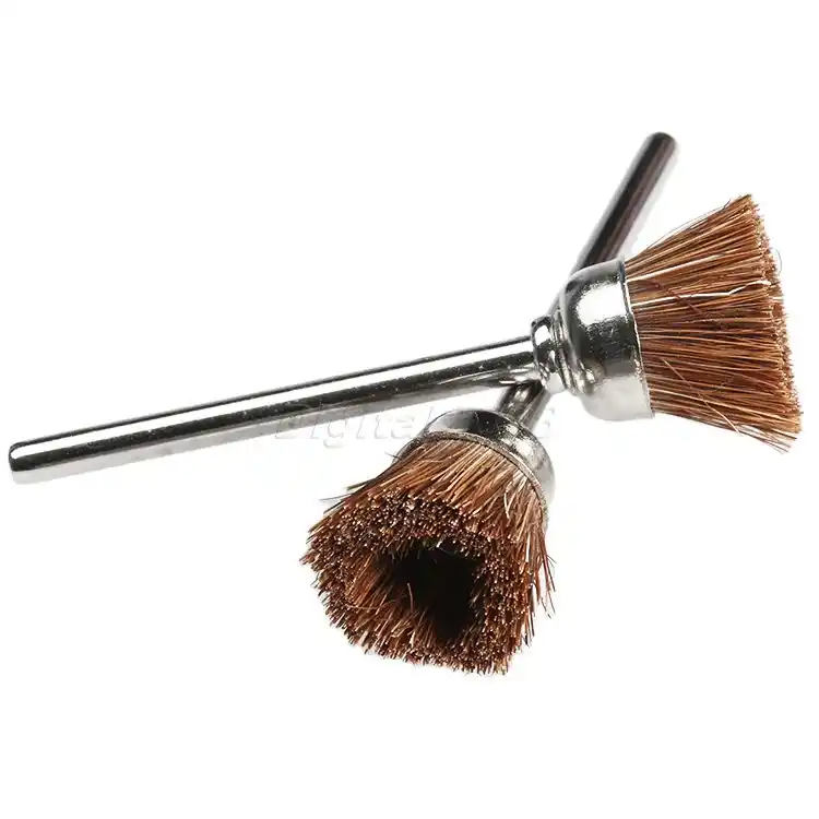 5 Pcs Brown Soft Nylon Cup Brush Polishing Buffing Polisher Tool
