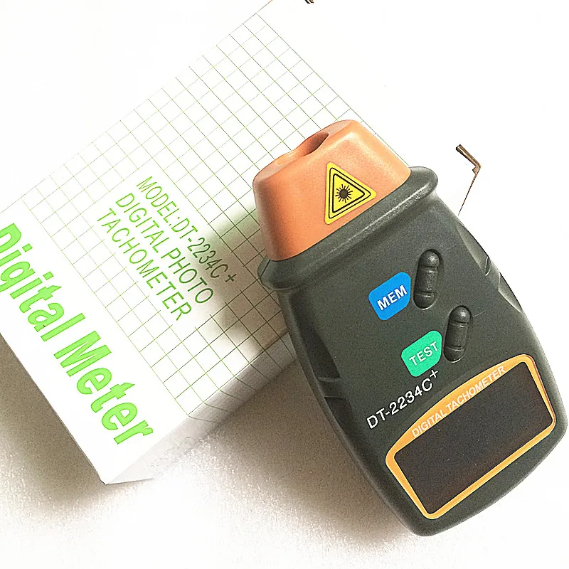 

DT-2234C+ digital engine tachometer speed digital speedometer Digital Laser Photo Tachometer Non Contact Tach speed meter