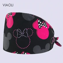 НОВАЯ шапка для операционной, женская шапочка для операционной, хлопковая, Европейская и американская, с принтом