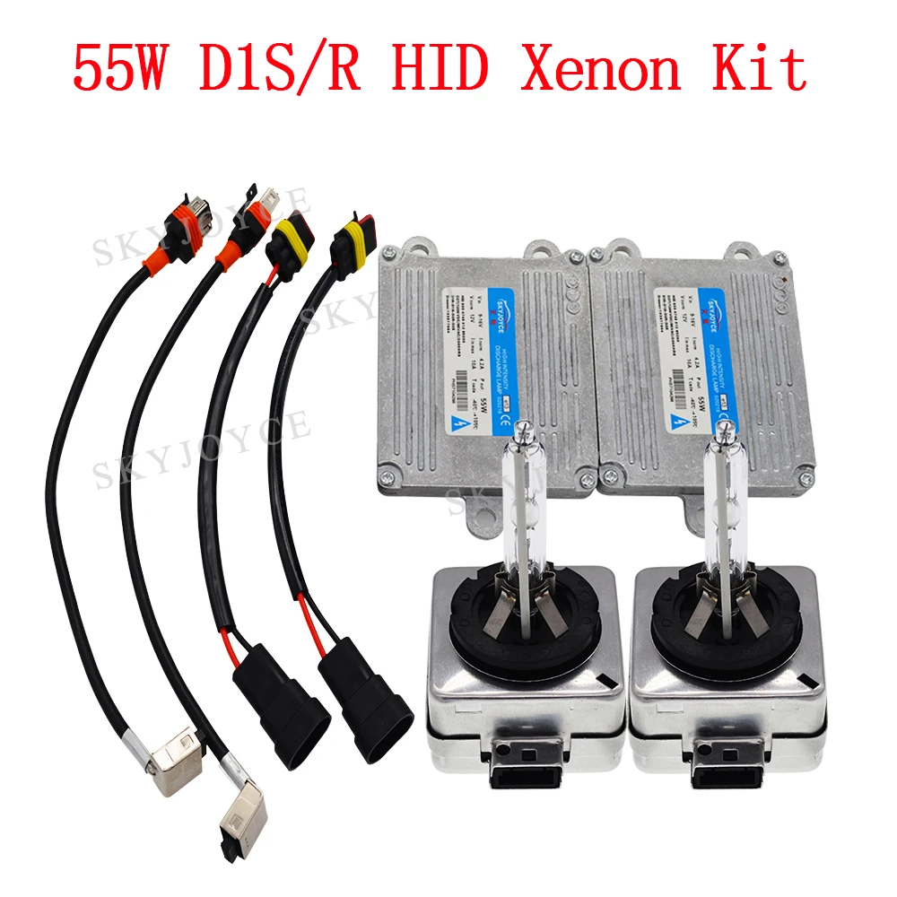 SKYJOYCE 1 комплект 55 Вт Ксеон D1S комплект ксеноновых фар D1S Xenon HID балласт 55 W 4300 K 5000 K D1S D1R 6000 K 8000 K балластдля ксеноновой фары D1S HID комплект