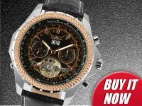 FSG8051M3R4 победитель Лучшая цена Новые Автоматические Мужские часы из розового золота Заводские часы с коричневым кожаным ремешком