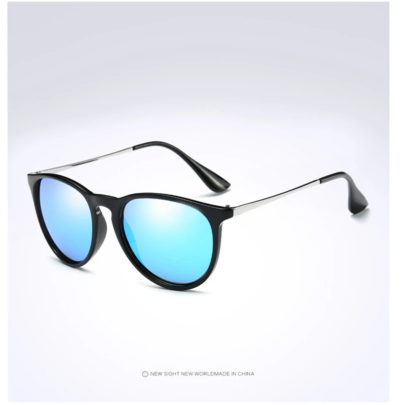 Новые брендовые дизайнерские градиентные поляризованные солнцезащитные очки Женские Ретро винтажные кошачий глаз солнцезащитные очки модные зеркальные Erika солнцезащитные очки 4171 - Цвет линз: Black Blue
