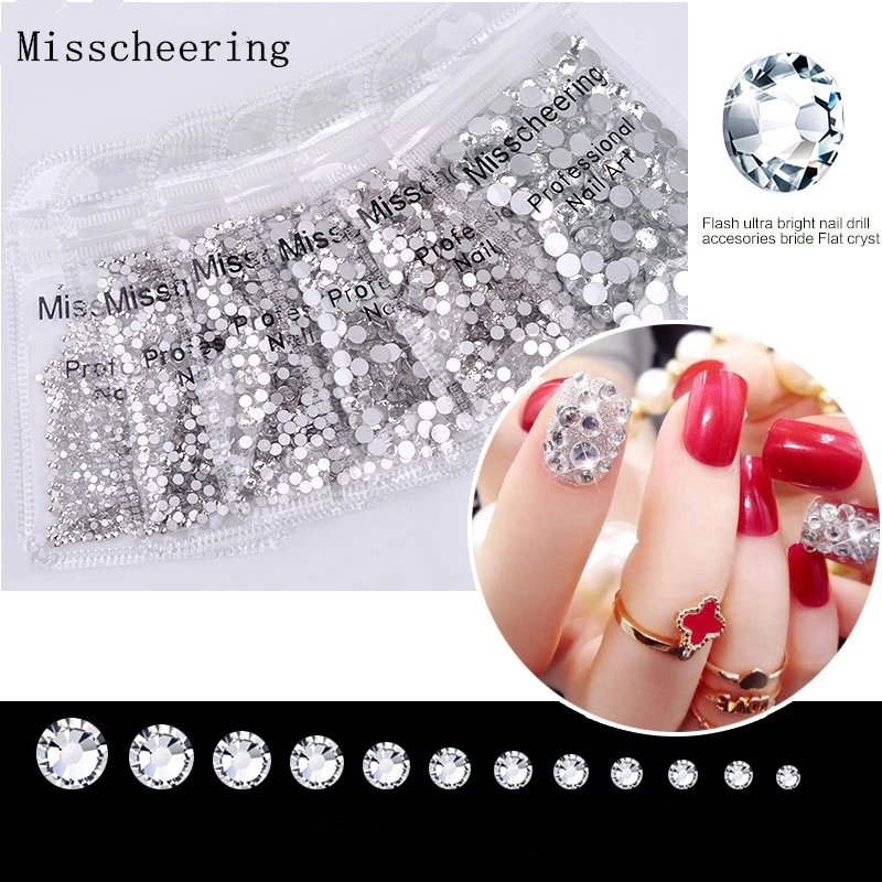 

1pack SS3 Nail Art Rhinestones Crystal Clear Decorations Charm Jewelry Diamonds Glass Glitter Manicure Design Accessories