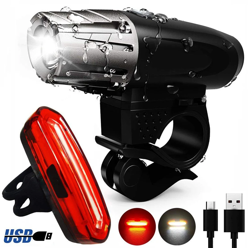 

USB Rechargeable Bicycle Light Front Handlebar Cycling Led light Cycling Riding Flashlight Waterproof MTB Bicycle Accessories