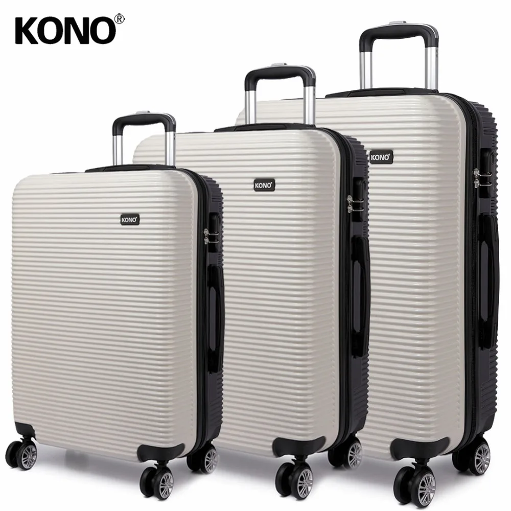 KONO Suitcase Rolling Luggage Carry ons Hand Trolley Case Travel Bags 4