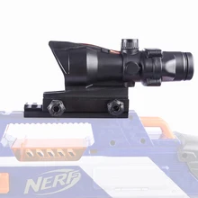 Маленький военный тактический пластиковый увеличительный прицел с 10 см рельсовым адаптером для Nerf Blaster/Stryfe/N-Strike Elite Infinu