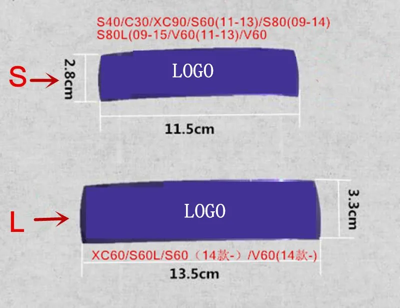

Front grille front grille labeling flag wordmark logo in front of the net for Volvo C30 S80 XC90 S60 XC60 S80L S40 Car styling