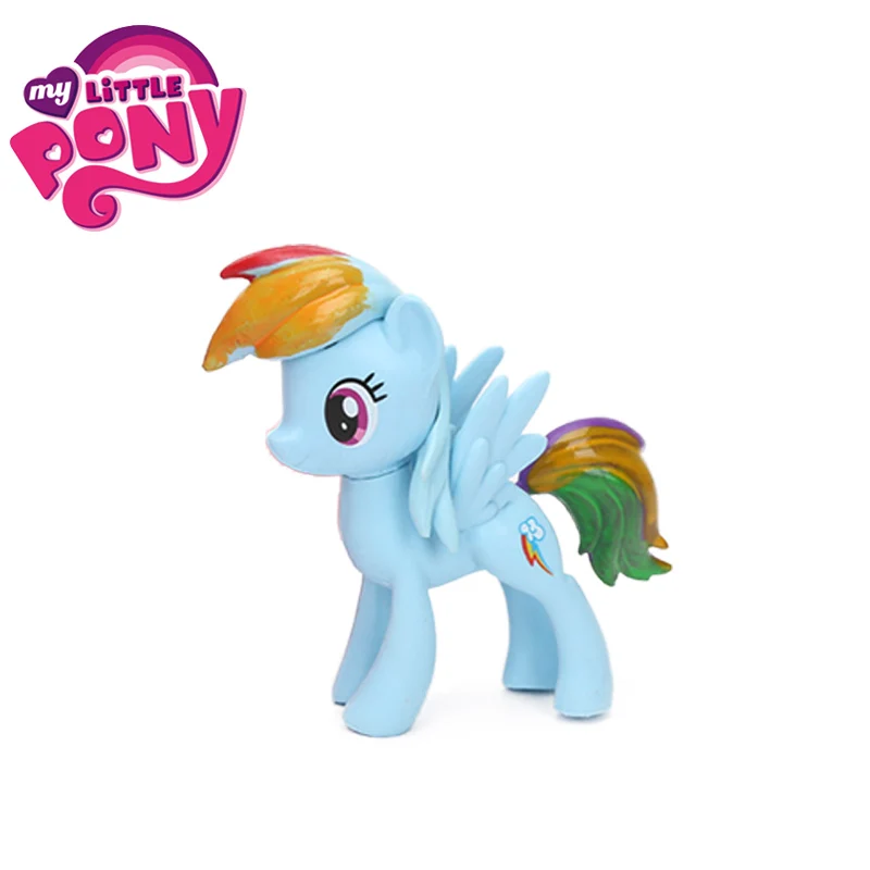 1 шт. 10 см случайные игрушки My Little Pony фигурки Friendship is Magic Rainbow Dash Twilight Sparkle Pinkie Pie Rarity