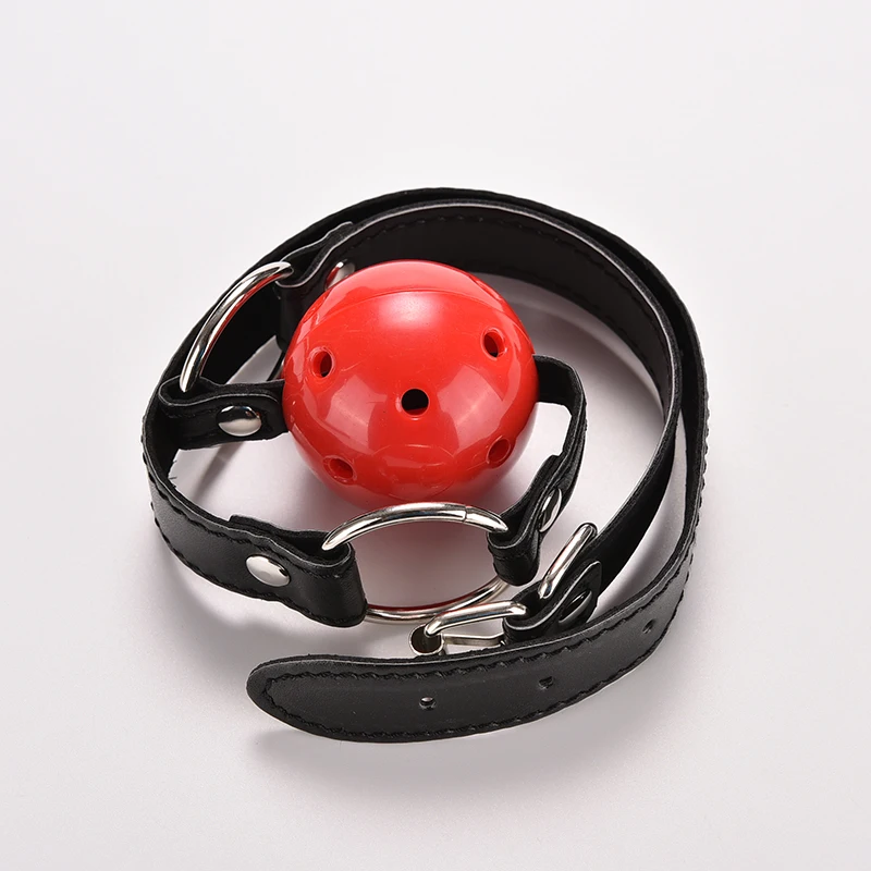 PU Leather Band Ball Mouth Gag Oral Fixation mouth stuffed Adult Games For Couples Flirting