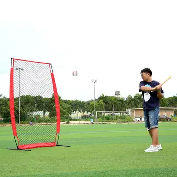 

Baseball & Softballs Practice Net with Bow Frame Strike Zone Target Compact Carrying Bag Outdoor Sports High Quality