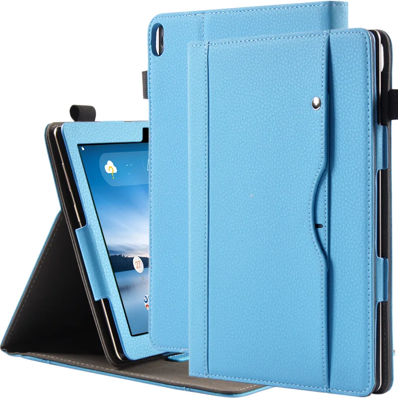 

Slim Hand Strap Leather Magnet Smart Cover Card Stand Funda Case For Lenovo Tab P10 TB-X705F/L M10 X605L M3 Lite 10 BAH-W09/AL00