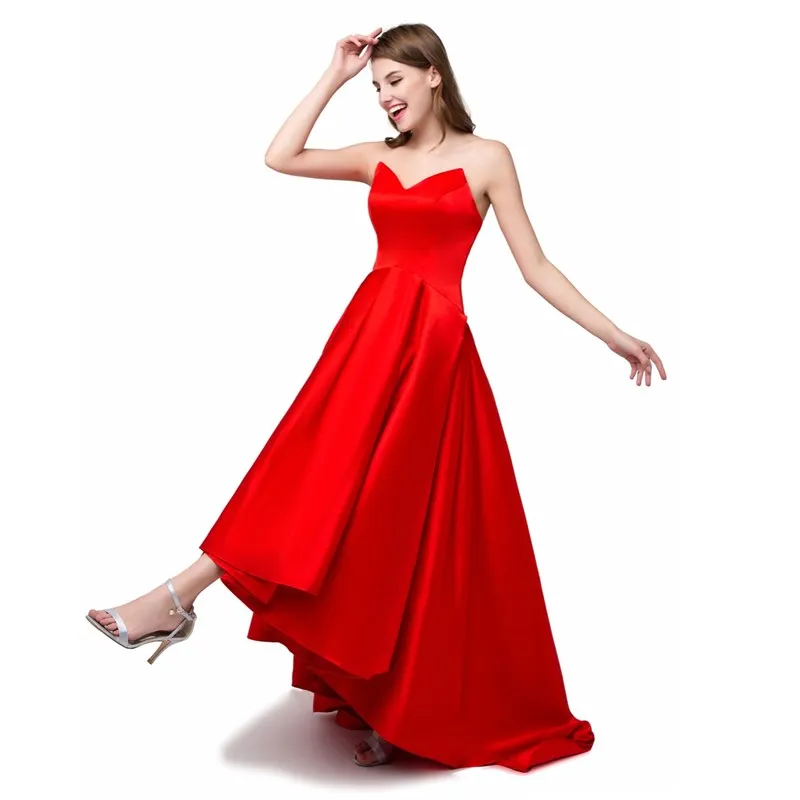 Ruthshen светоотражающее платье, сексуальные платья для выпускного вечера на высоких и низких каблуках, дешевый милый драпированный короткий передний длинный задний красный вечерний наряд