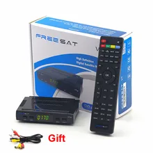 Satellite TV Receiver Freesat V7 HD FTA Set Top Box DVB-S2 Support powervu,Cccam, youporn + AV Cable