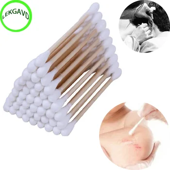 

BestP 2 Bags Women Beauty Makeup Cotton Swab Double Head Cotton Buds Make Up Wood Sticks Nose Ears Cleaning Cosmetics