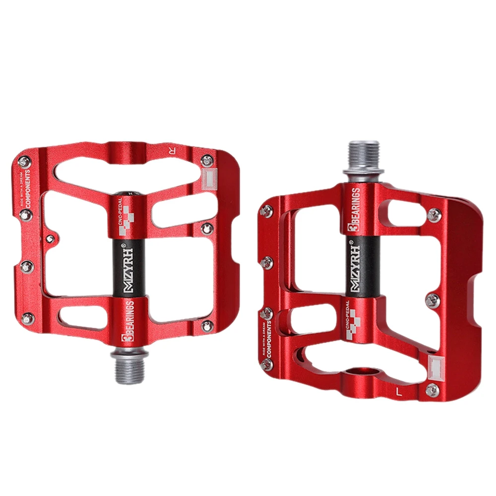 cheap Mzyrh Aluminum Alloy Mtb Bike Pedals3 Sealed Bearing Pedals Mtb Bicycle Big Tread Pedals For Bicycle Parts