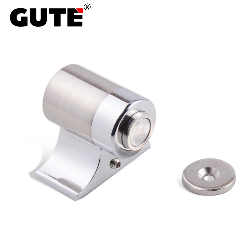 

GUTE Exquisite Door Stop Zinc Alloy Magnetic Strong Suction Door Holder Catcher Gate Floor Installation Home Hardwave