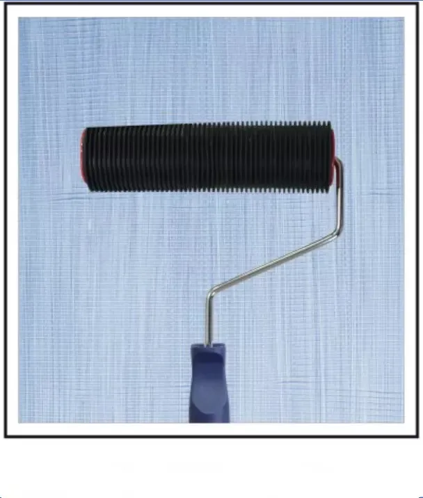 

7 inch Embossed Cloth Grain Painting Roller with Handle for Wall Decoration EG336